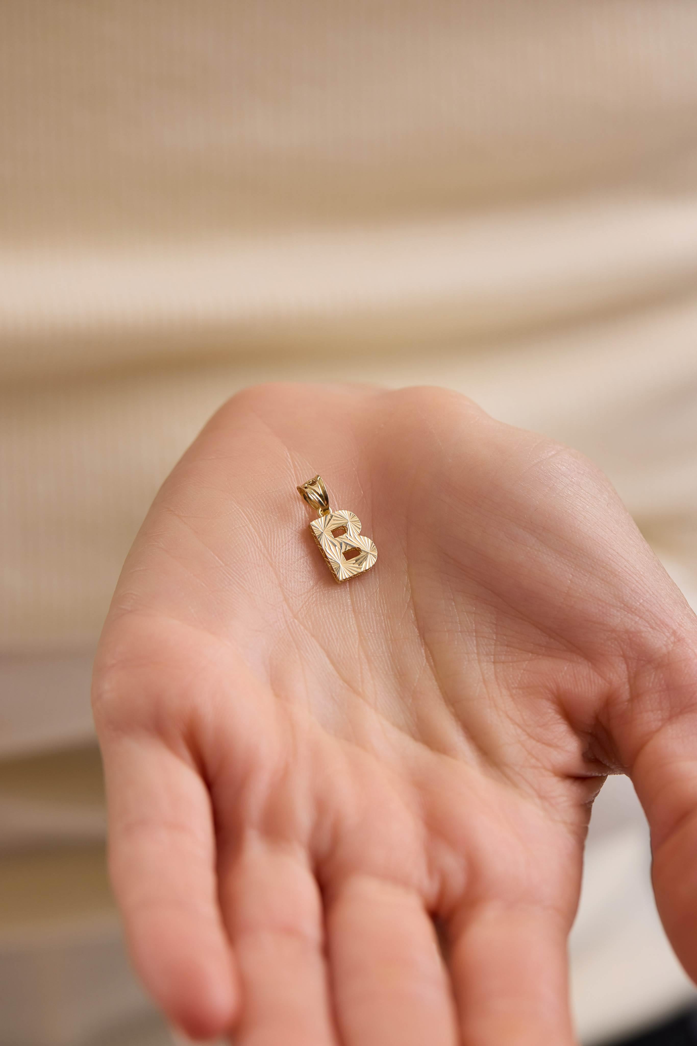 14 Ayar Mini Kalemli Altın Kolye Ucu