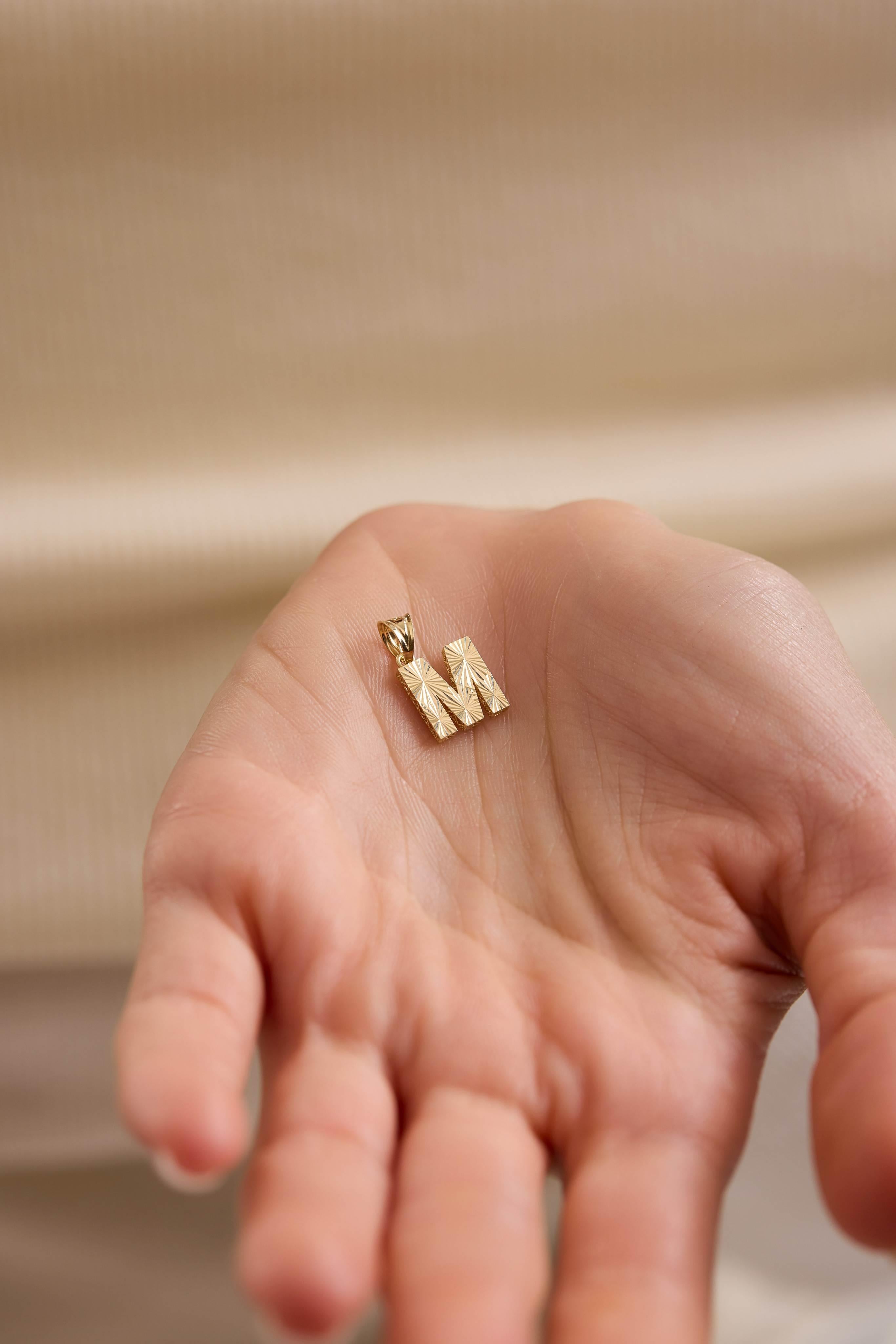 14 Ayar Mini Kalemli Altın Kolye Ucu