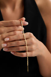 14 Ayar Mini Kalp Zincir Altın Bileklik