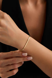 14 Ayar Mini Kalp Zincir Altın Bileklik