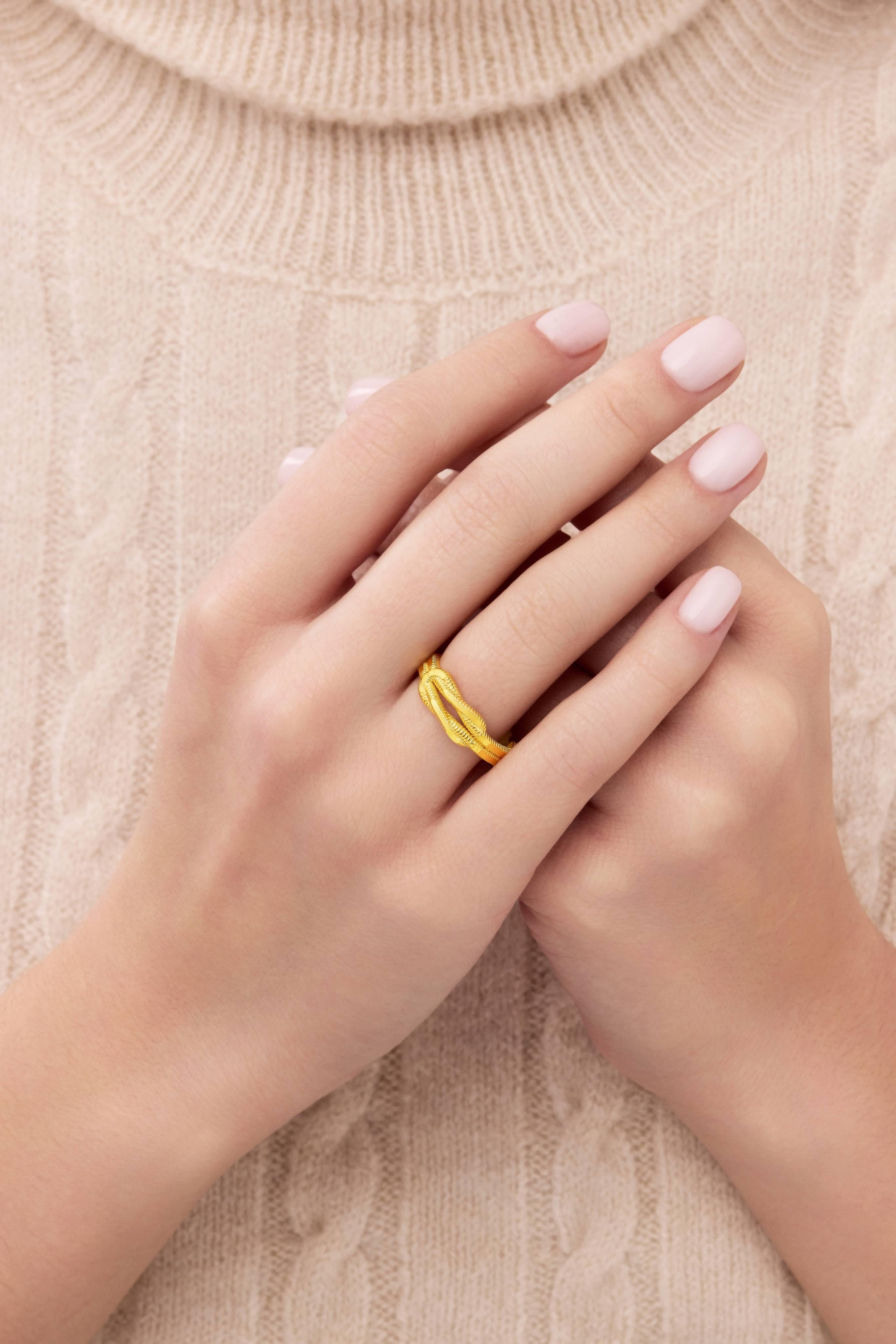 14 Ayar Mini Sarmal Sarı Altın Yüzük