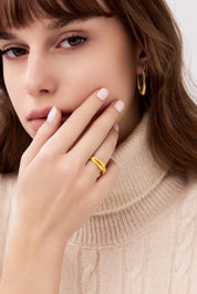 14 Ayar Mini Sarmal Sarı Altın Yüzük