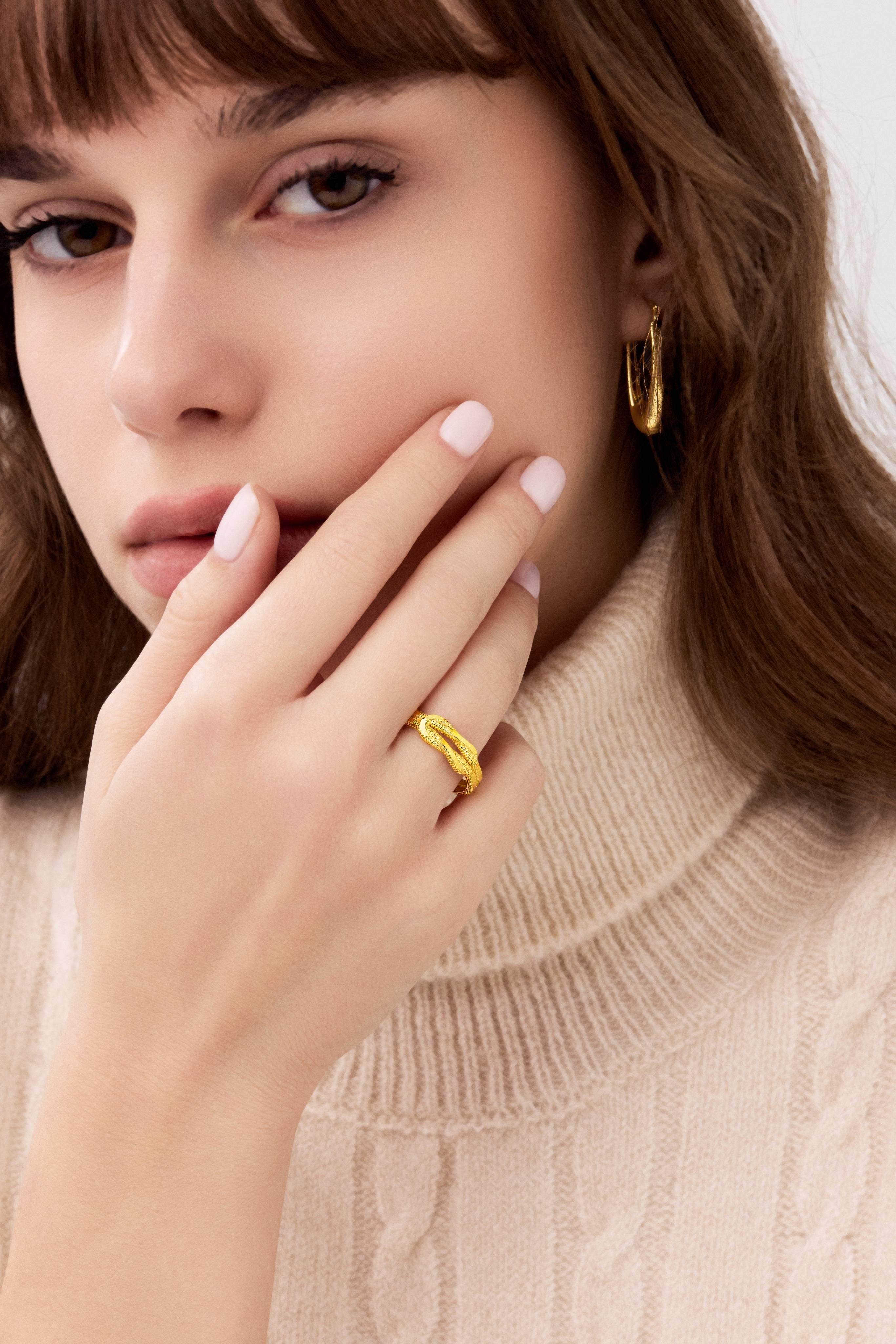 14 Ayar Mini Sarmal Sarı Altın Yüzük