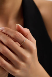 14 Ayar Minimal Altın Yüzük