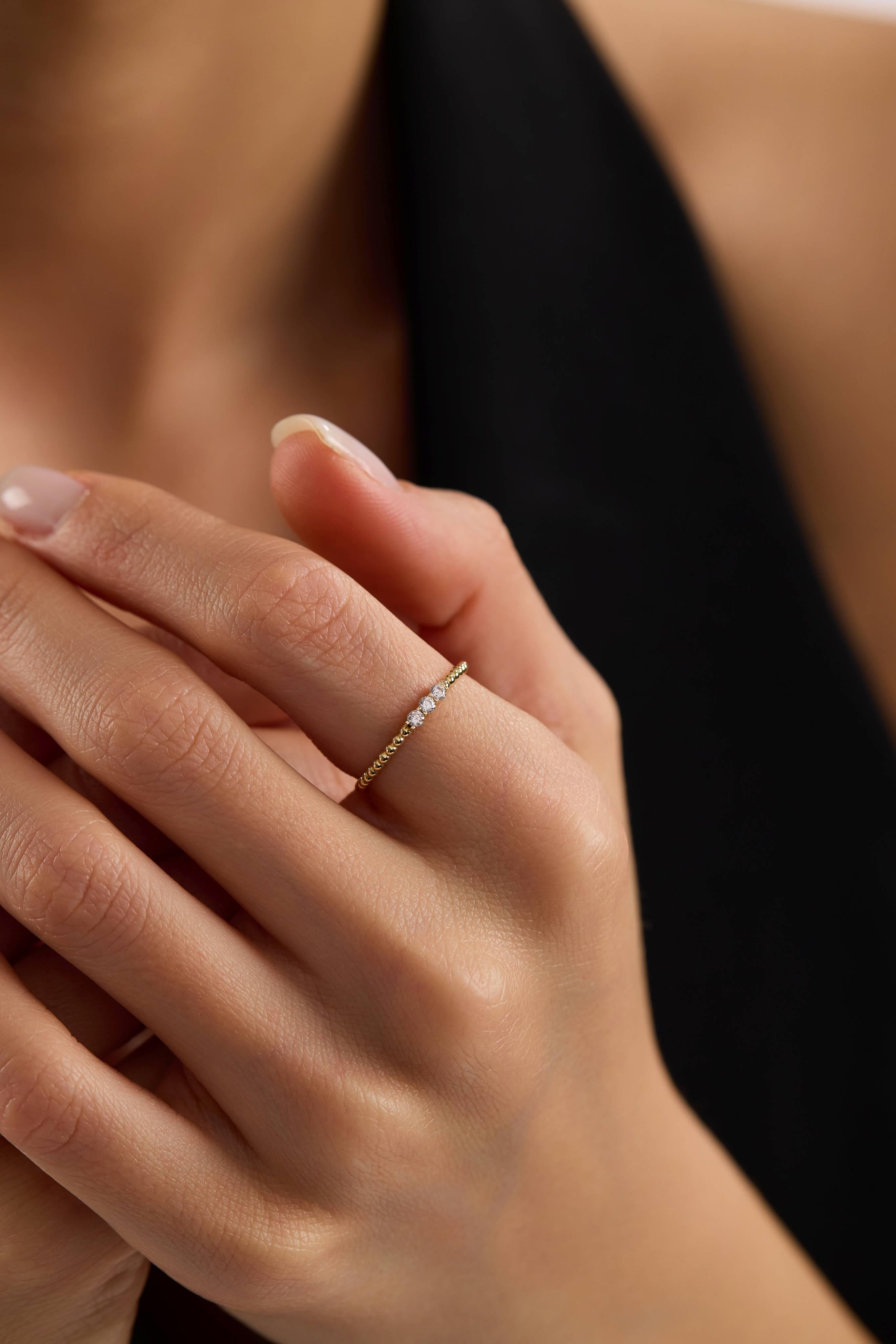 14 Ayar Minimal Altın Yüzük