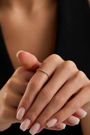 14 Ayar Minimal Altın Yüzük