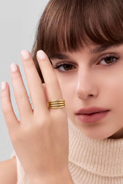 14 Ayar Minimal Altın Yüzük