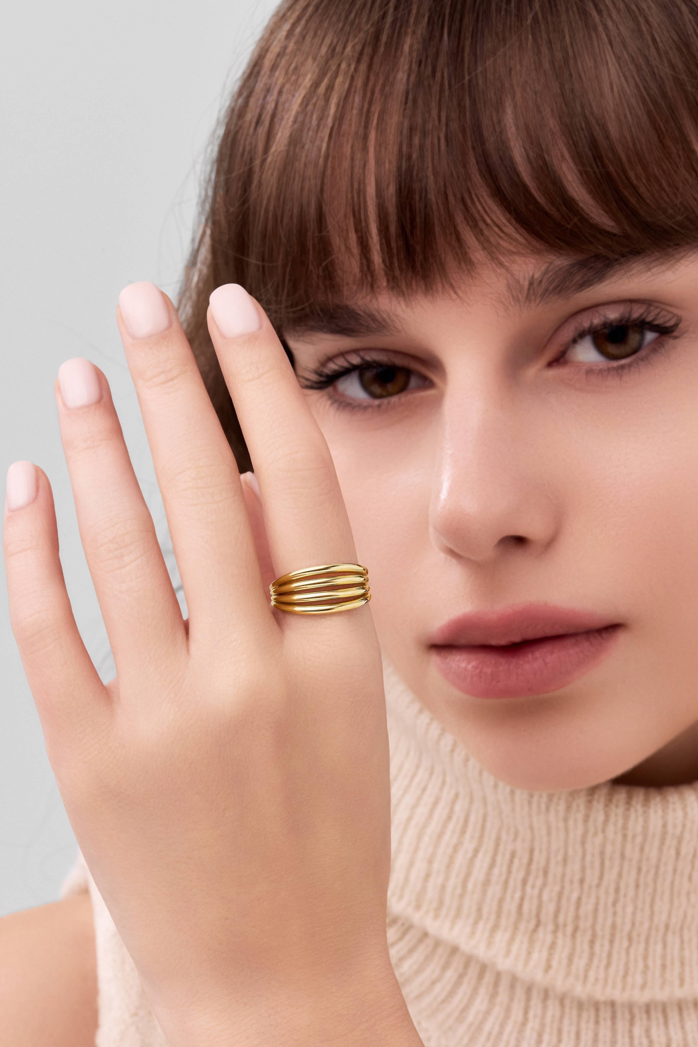 14 Ayar Minimal Altın Yüzük