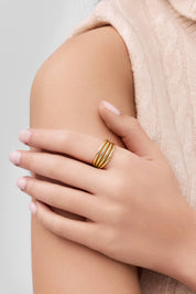 14 Ayar Minimal Altın Yüzük