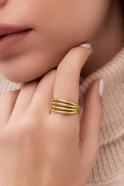 14 Ayar Minimal Altın Yüzük