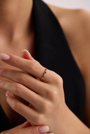 14 Ayar Minimal Altın Yüzük (Renk Seçenekleriyle)