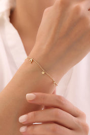 14 Ayar Minimal Charm Bileklik