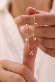 14 Ayar Minimal Charm Bileklik
