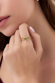 14 Ayar Minimal Düğüm Altın Yüzük