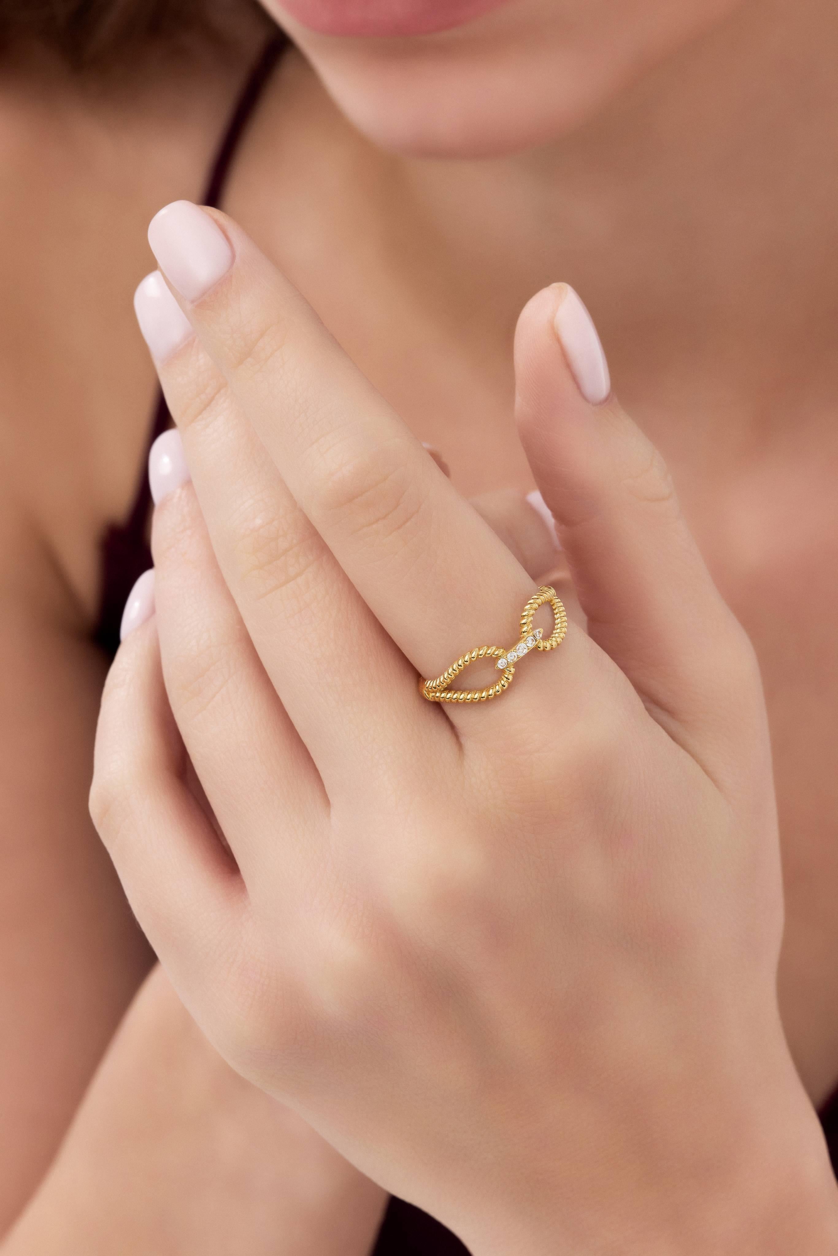 14 Ayar Minimal Düğüm Altın Yüzük