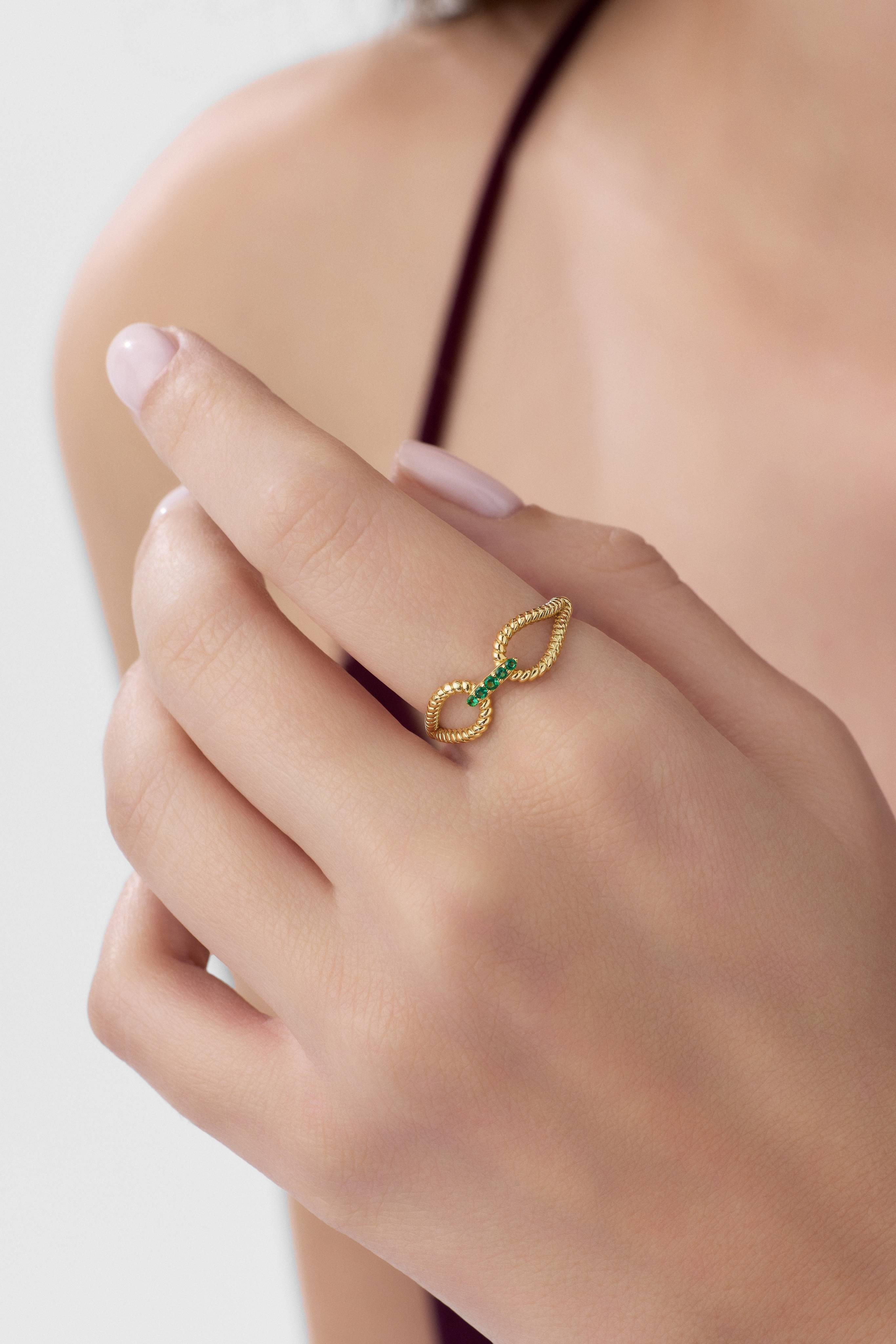 14 Ayar Minimal Düğüm Altın Yüzük