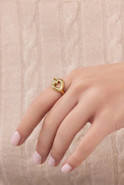 14 Ayar Minimal Düğüm Altın Yüzük