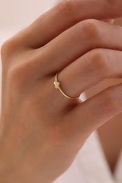 14 Ayar Minimal Love Yüzük
