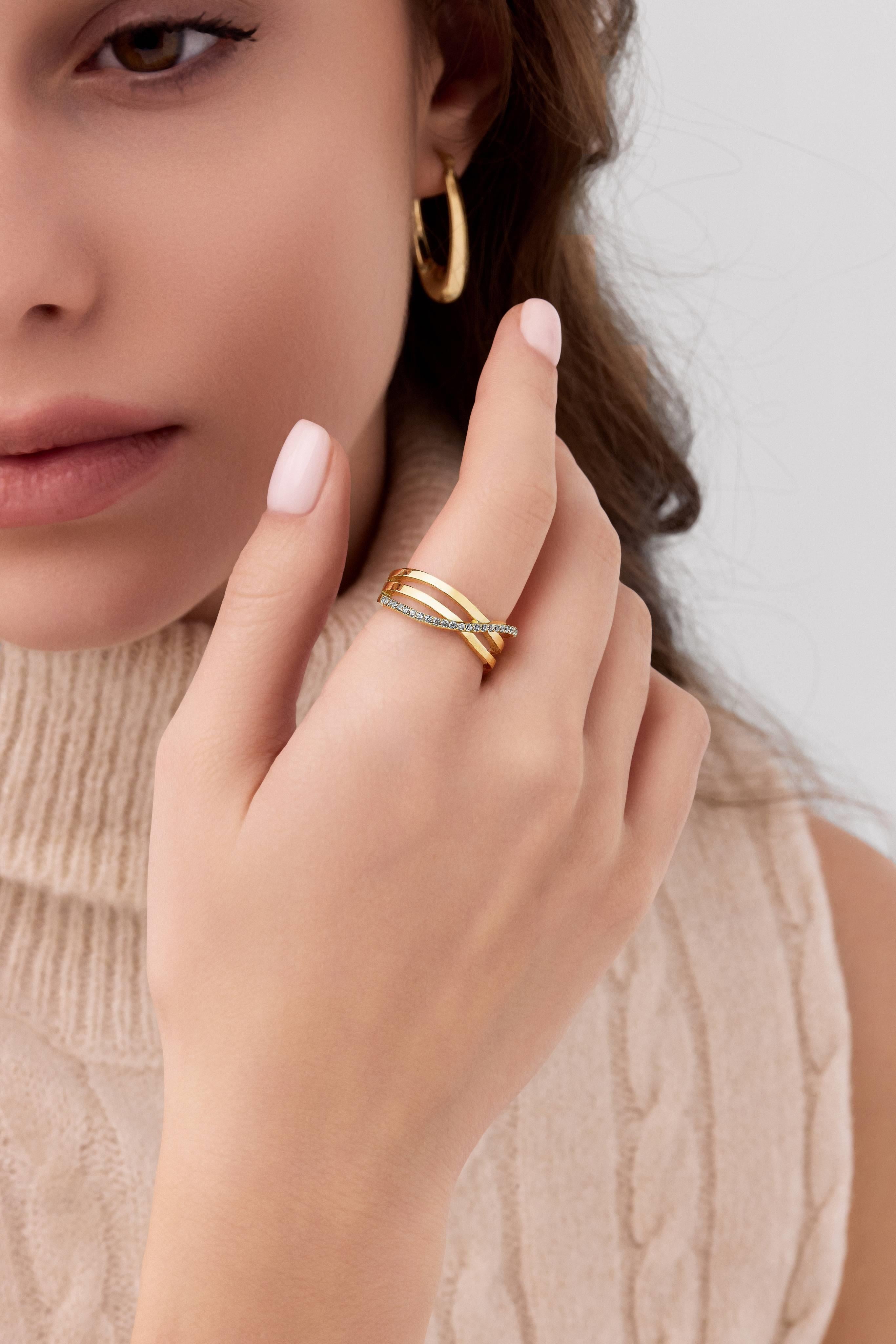 14 Ayar Minimal Sarmal Altın Yüzük