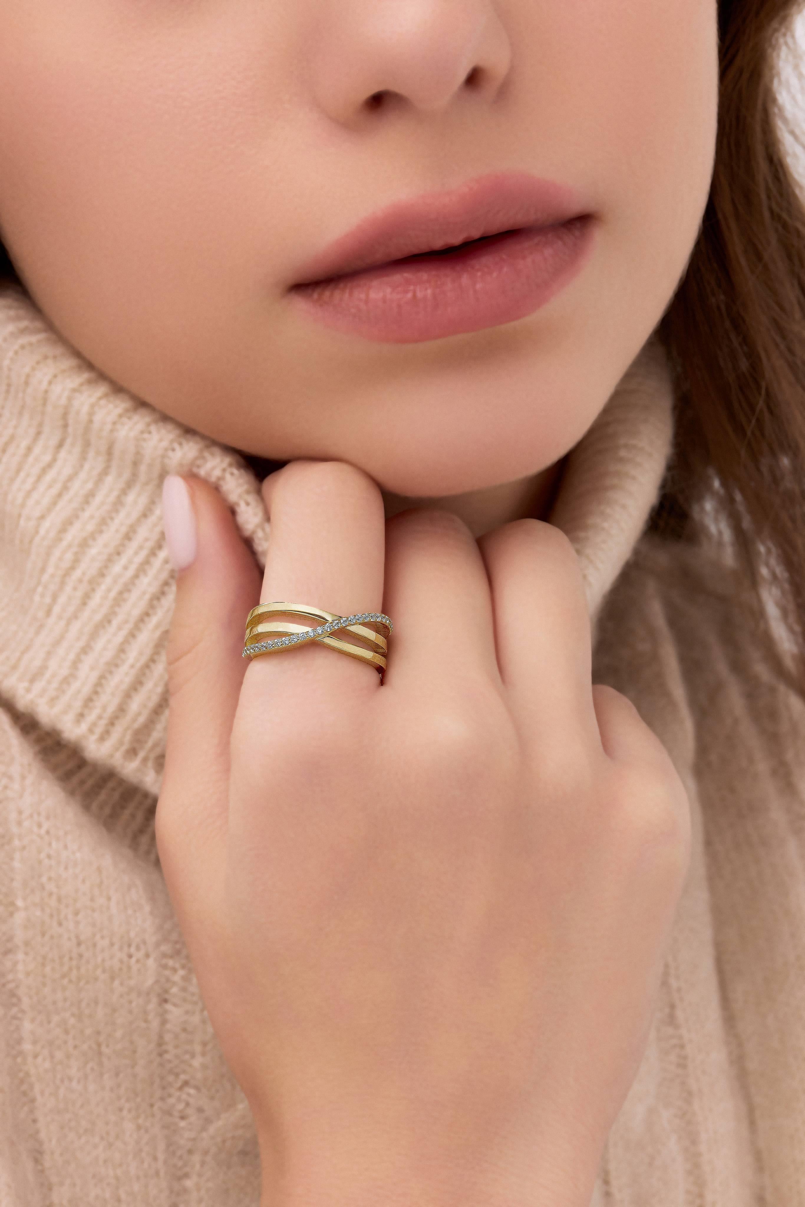 14 Ayar Minimal Sarmal Altın Yüzük