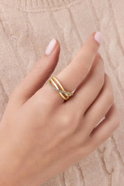 14 Ayar Minimal Sarmal Altın Yüzük