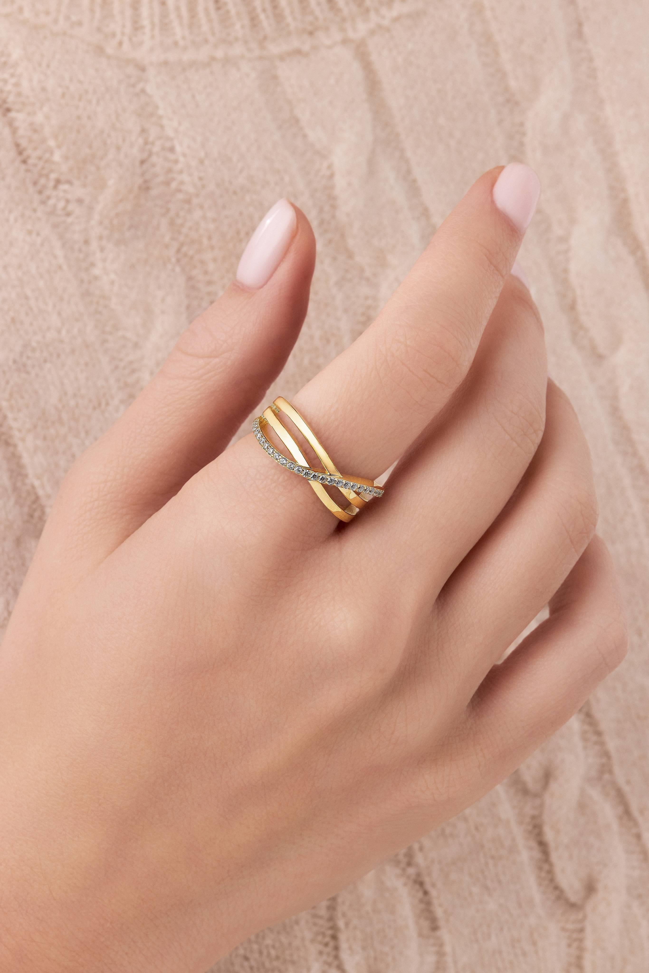 14 Ayar Minimal Sarmal Altın Yüzük