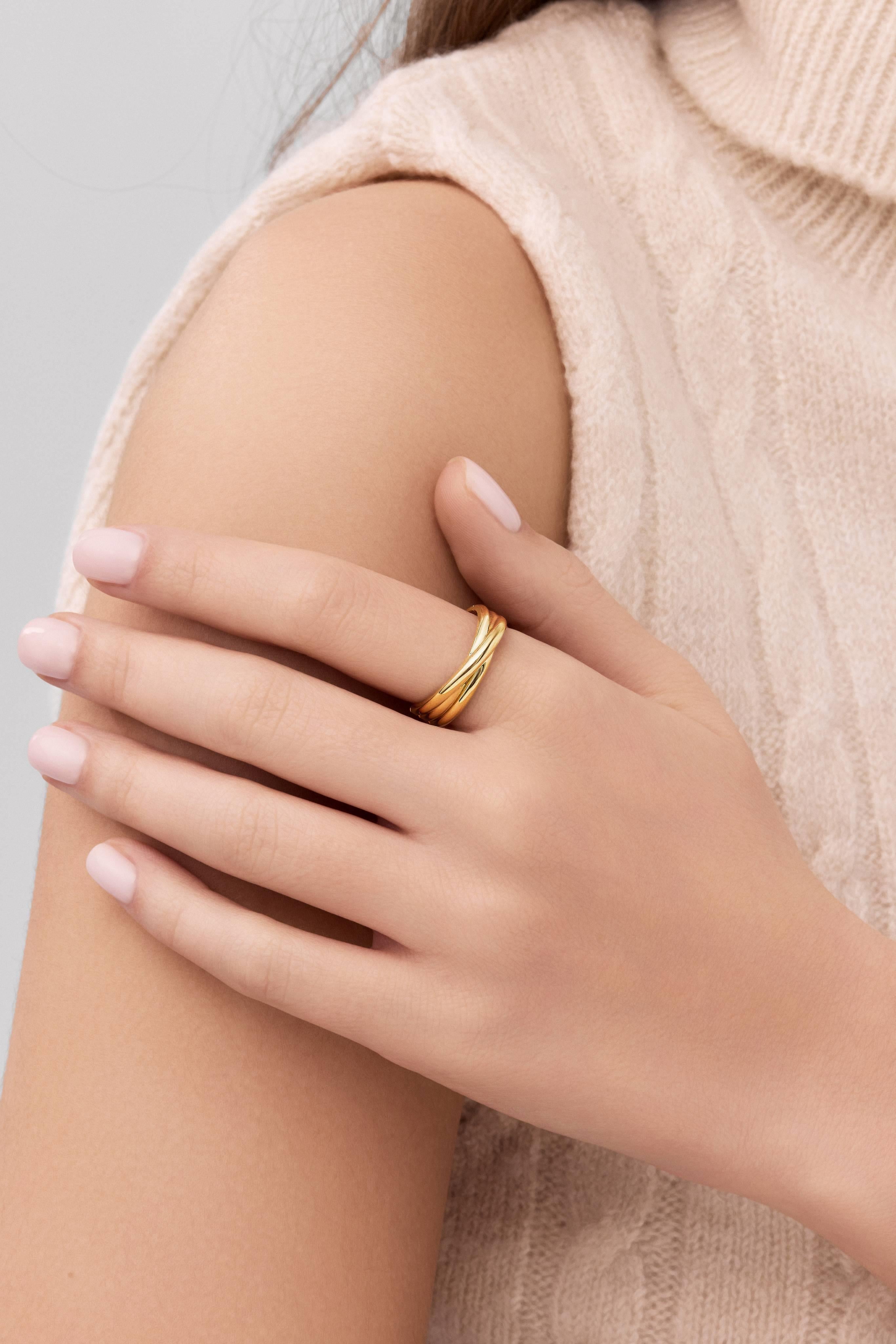 14 Ayar Minimal Sarmal Altın Yüzük