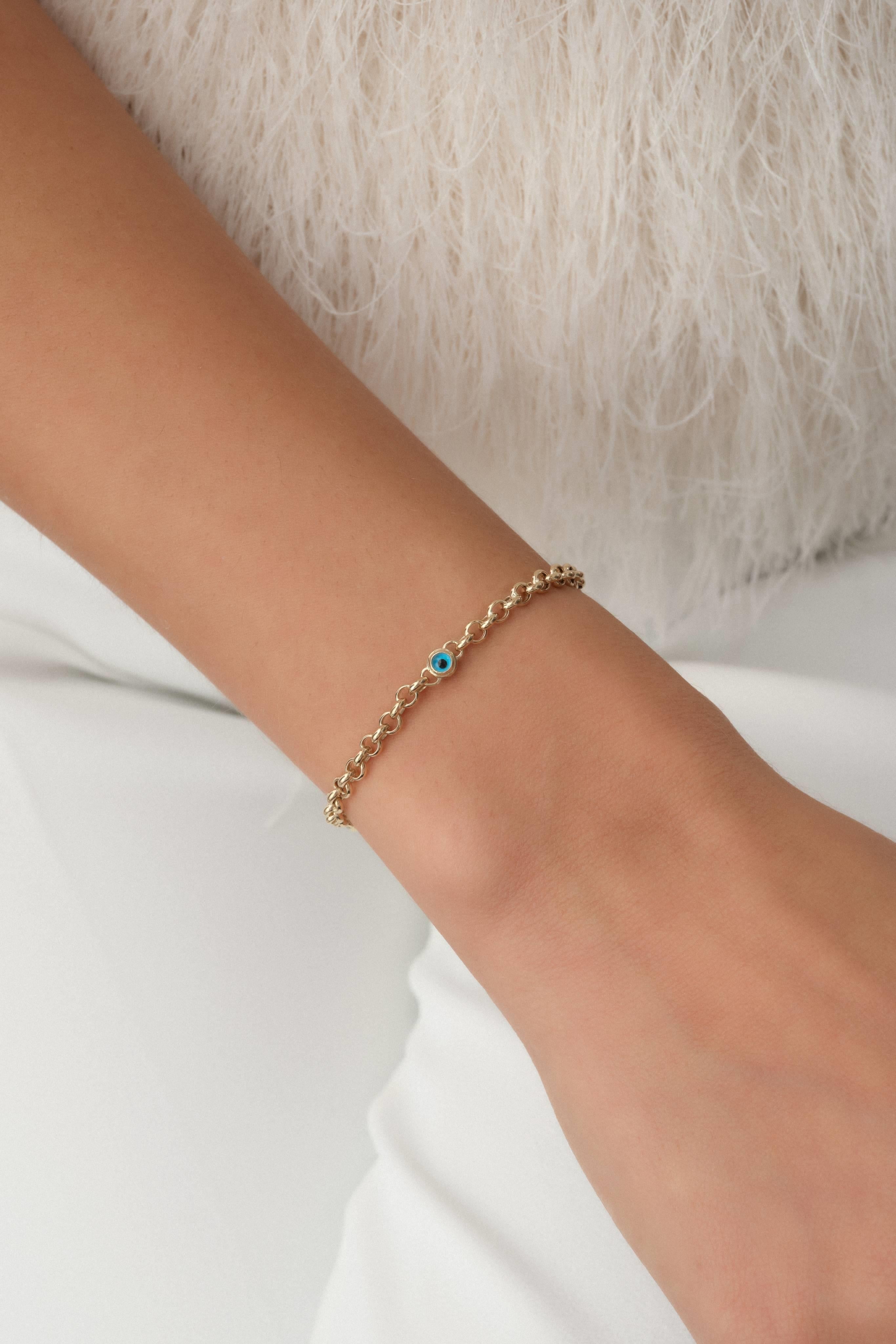 14 Ayar Nazar Altın Bileklik