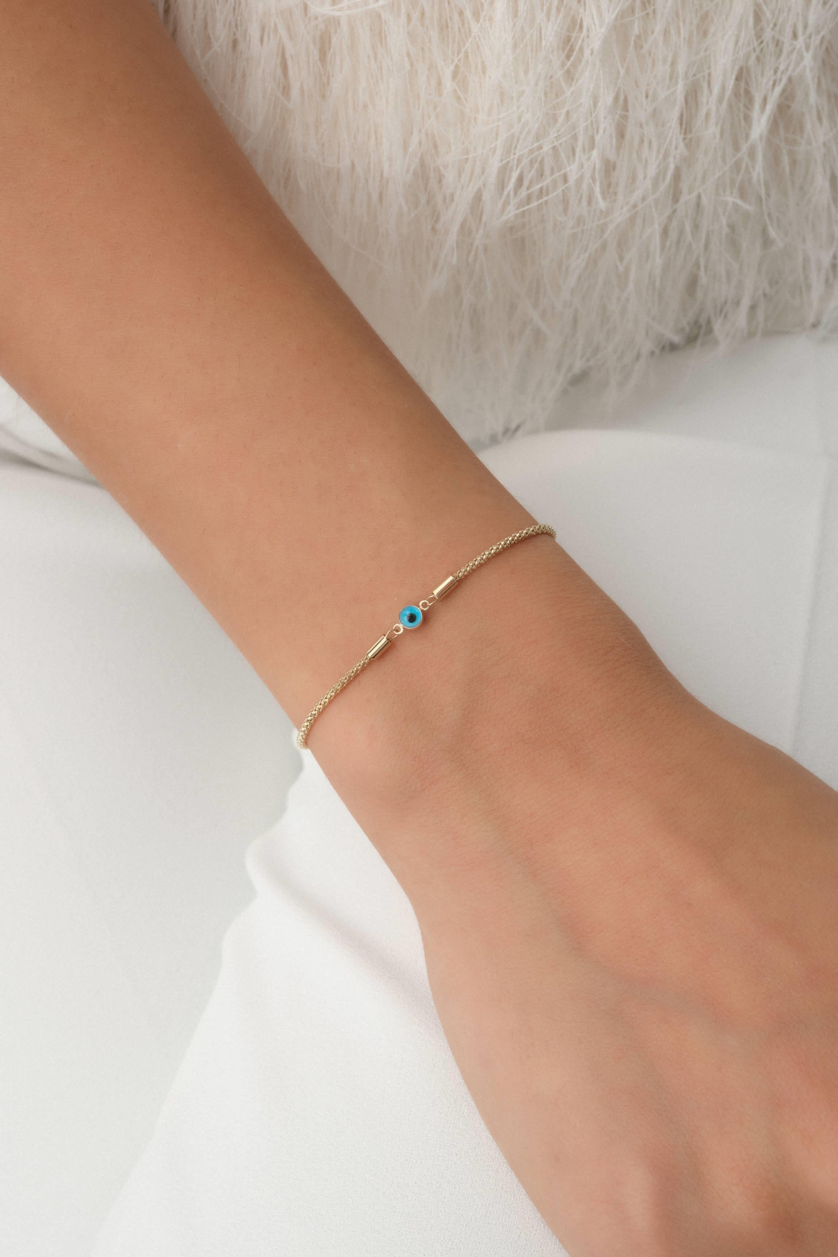 14 Ayar Nazar Altın Bileklik