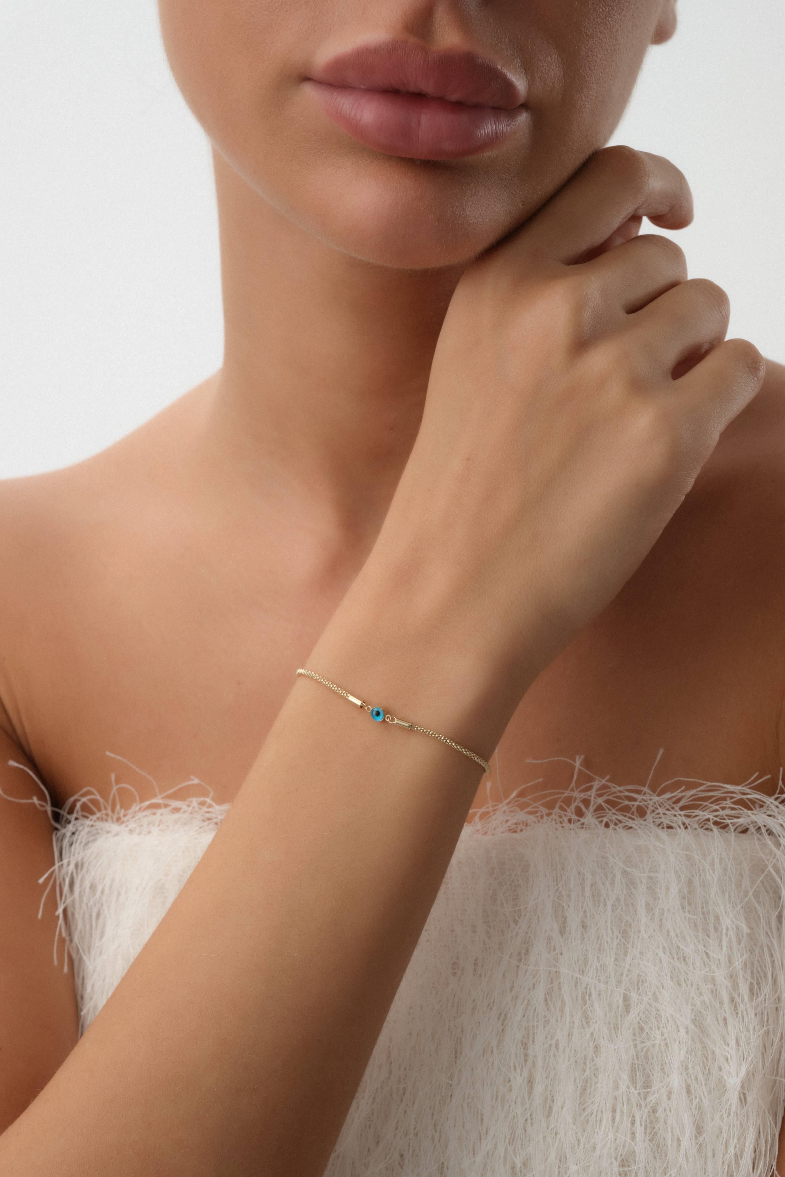 14 Ayar Nazar Altın Bileklik