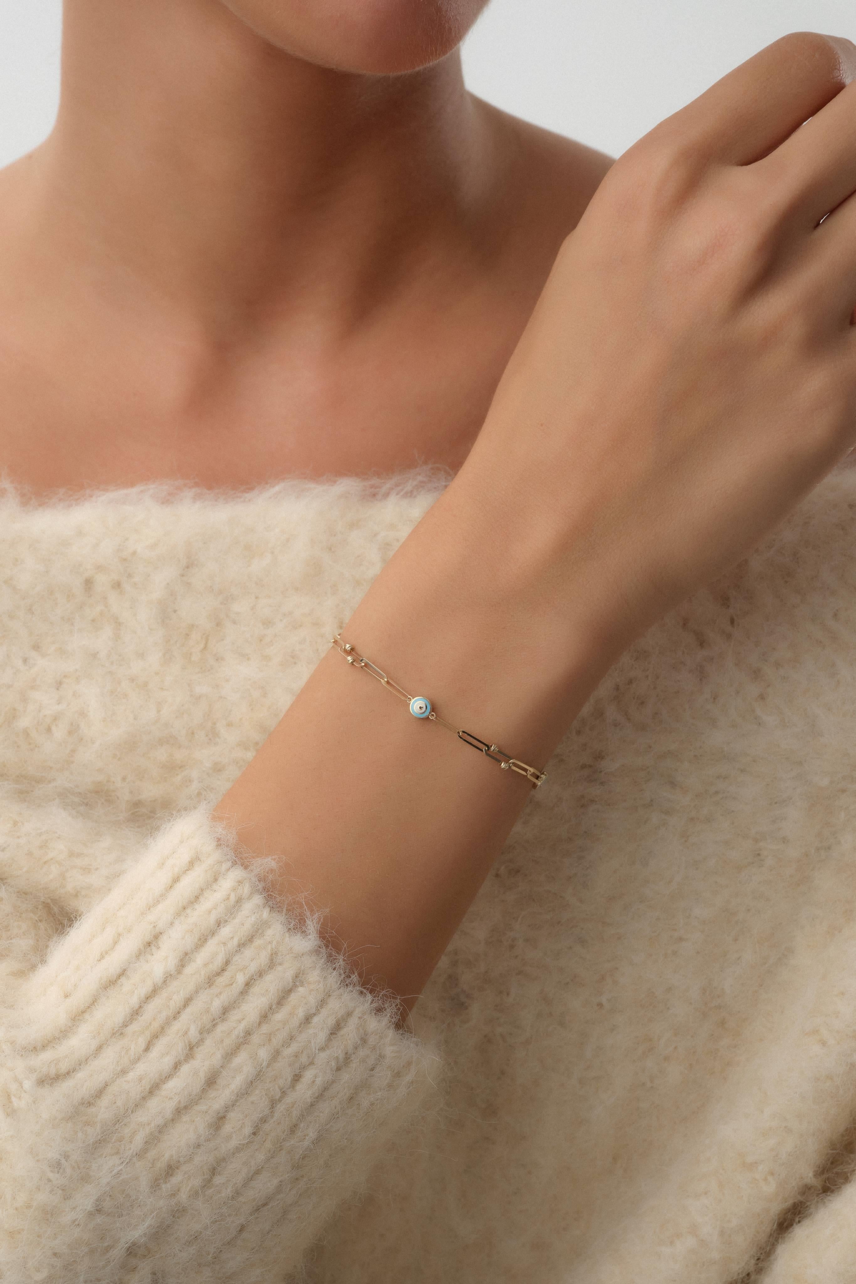 14 Ayar Nazar Altın Bileklik