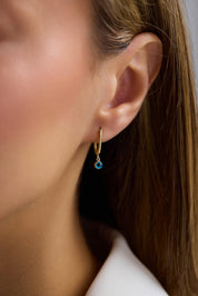 14 Ayar Nazar Altın Küpe