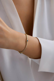 14 Ayar Nazar Gurmet Altın Bileklik