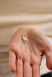 14 Ayar Orta Boy Kalemli Altın Kolye Ucu