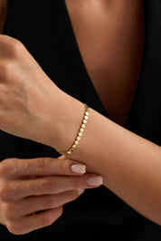 14 Ayar Petek Zincir Altın Bileklik