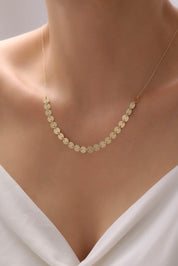 14 Ayar Pullu Altın Kolye