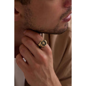 14 Ayar Pusula Erkek Altın Yüzük