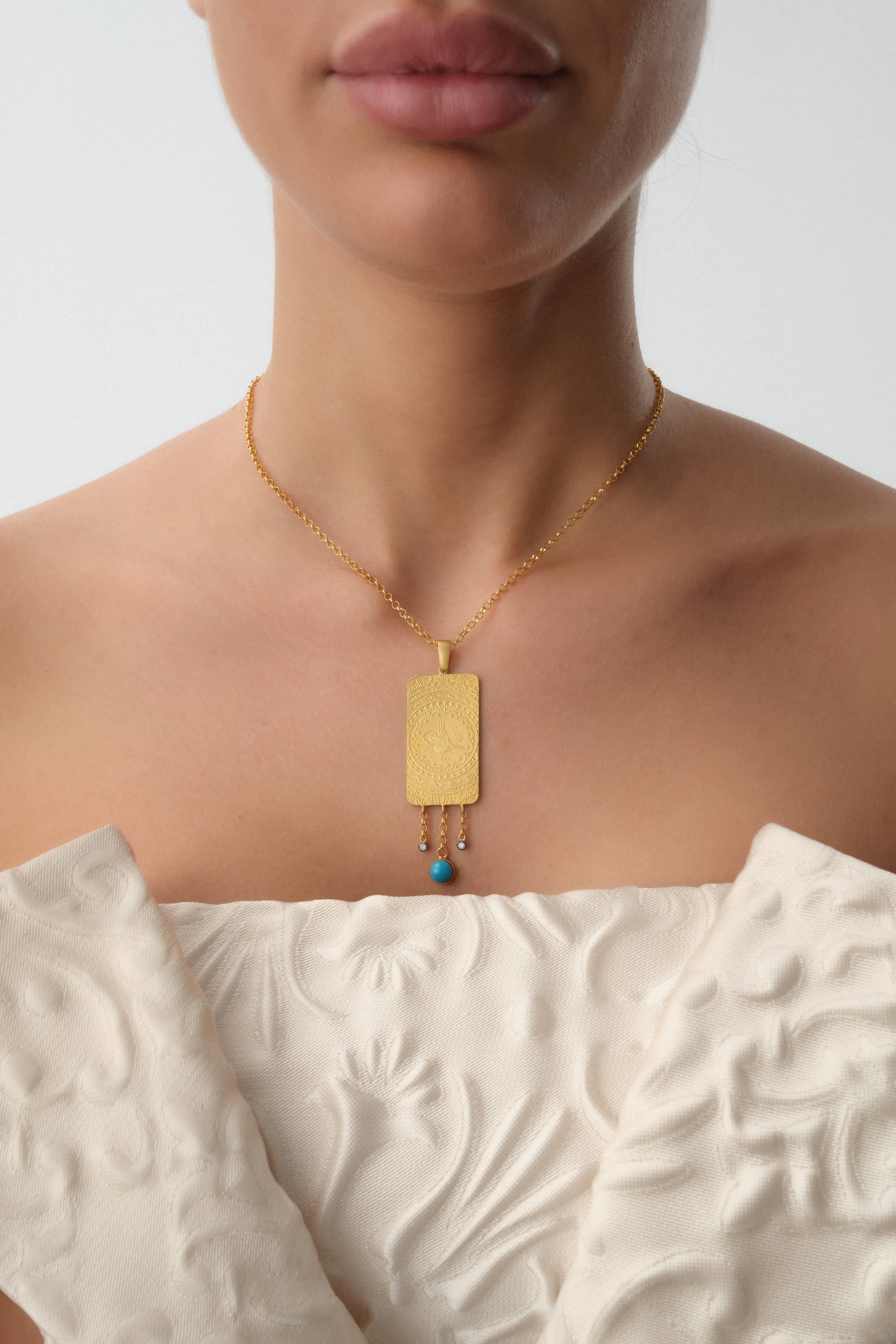 14 Ayar Qalamkar Altın Kolye