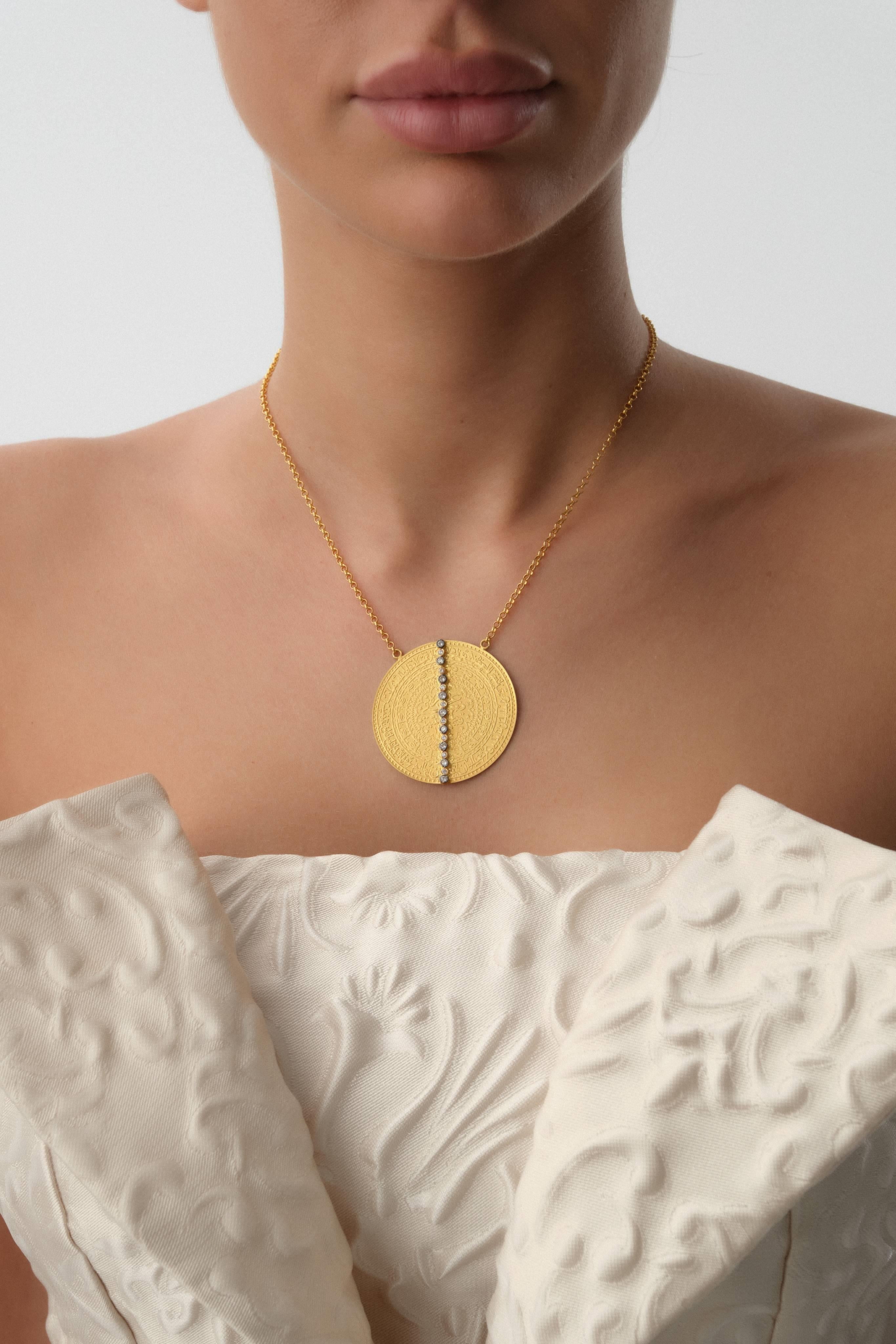 14 Ayar Qalamkar Altın Kolye