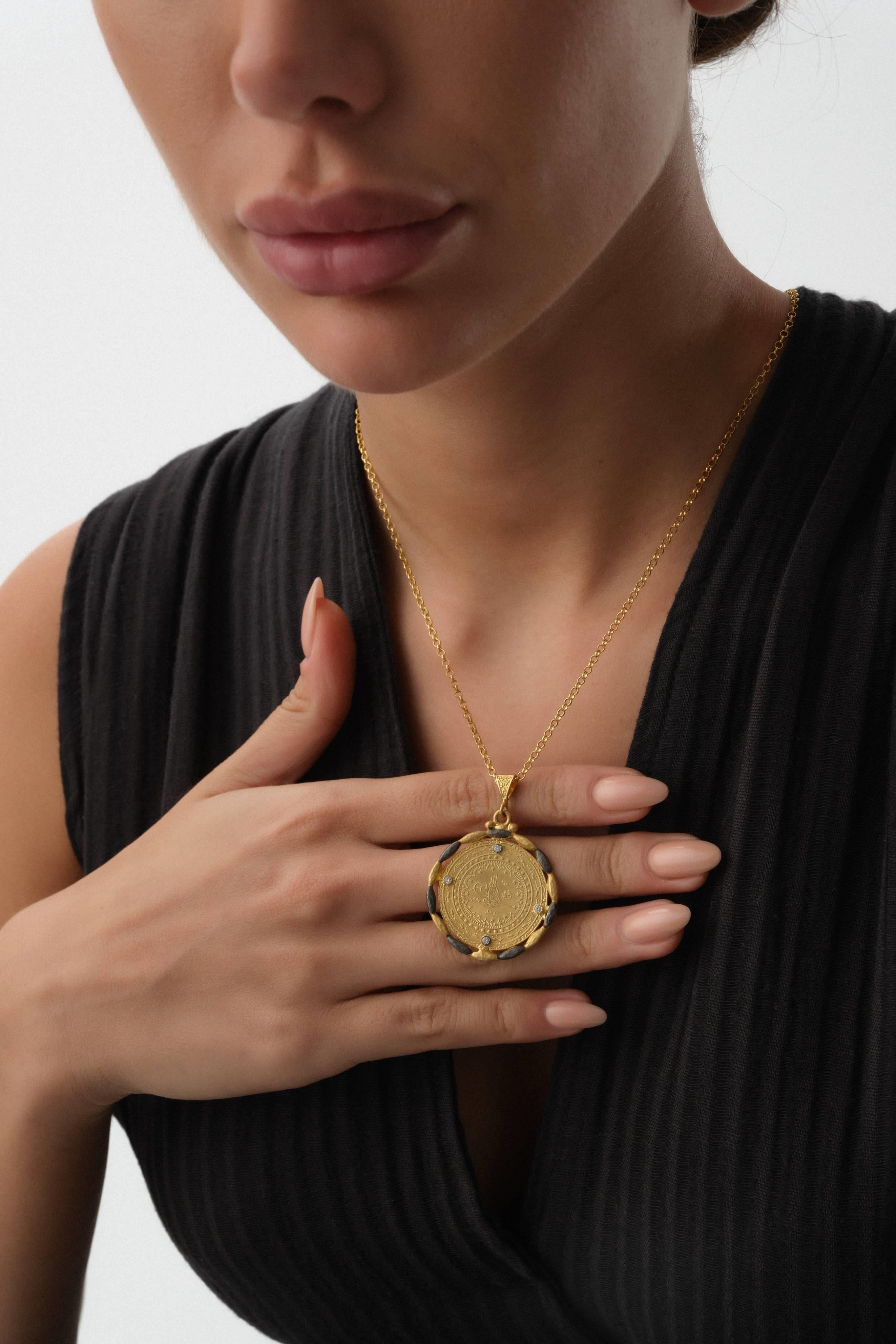 14 Ayar Qalamkar Altın Kolye