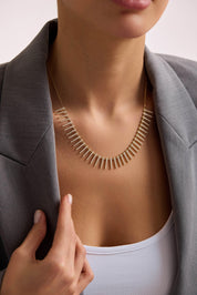 14 Ayar Sallantılı Tasarım Altın Kolye