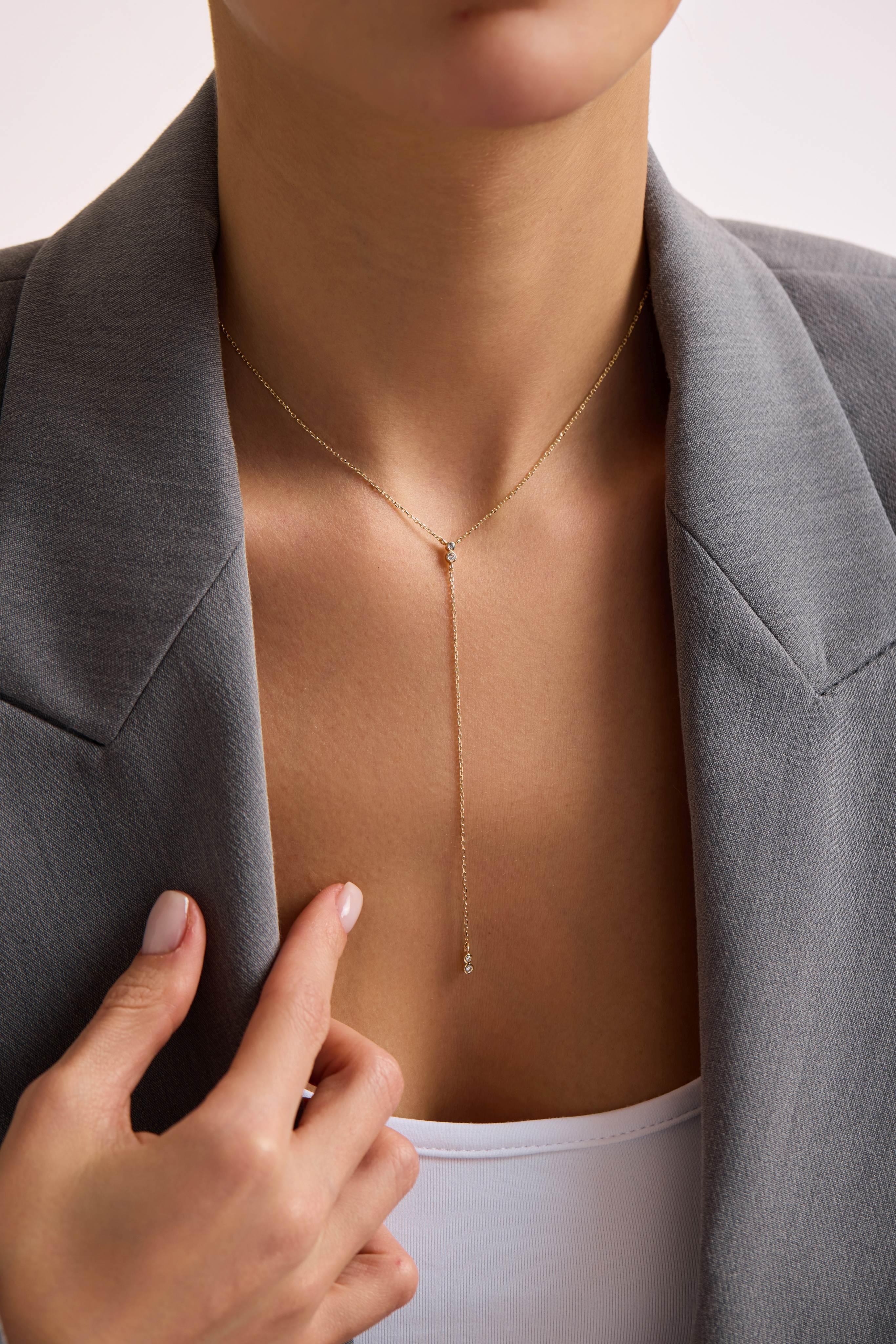 14 Ayar Sallantılı Zincir Altın Kolye