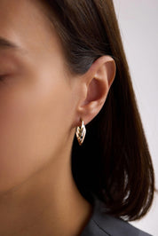 14 Ayar Sarmal Altın Halka Küpe