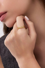 14 Ayar Sarmal Altın Yüzük