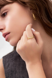 14 Ayar Sarmal Altın Yüzük