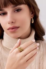 14 Ayar Sarmal Altın Yüzük