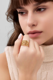 14 Ayar Sarmal Altın Yüzük