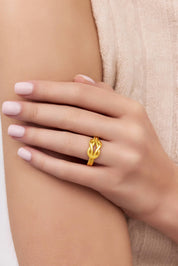 14 Ayar Sarmal Sarı Altın Yüzük