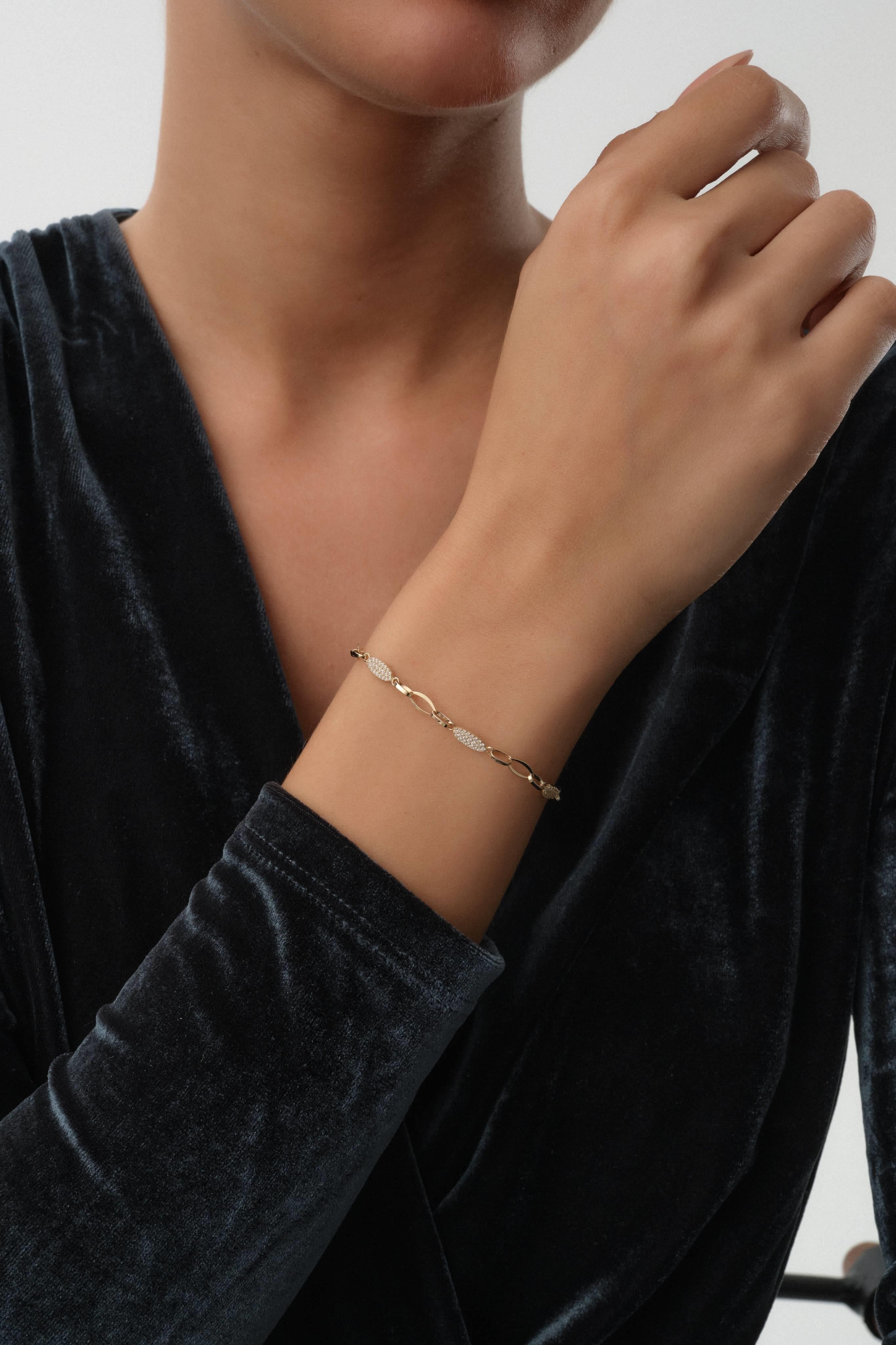 14 Ayar Tasarım Altın Bileklik