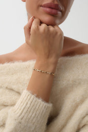 14 Ayar Taşlı Altın Ataç Bileklik